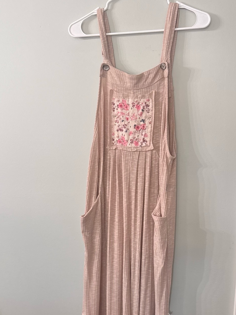 Boho Floral Patchwork Wide-Leg Overall Jumpsuit